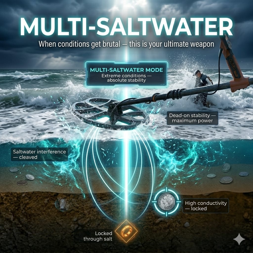 Multi Saltwater mode for brutal saltwater conditions
